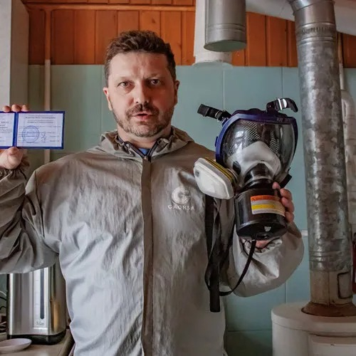 ФОТО Удаление плесени в районе станции метро Коммунарка